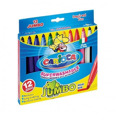 PENNARELLO CARIOCA JUMBO CARTONE 12 PZ.