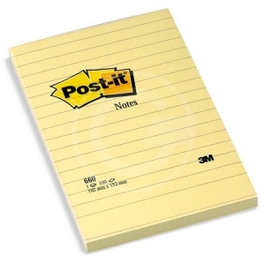 BLOCCO POST-IT 102X152 GIALLO RIGHE 660