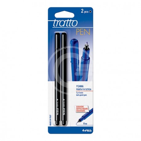 PENNARELLO TRATTO PEN BLISTER X2 NERO