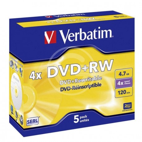 DVD+RW 43229 VERBATIM 4.7GB 4X JCASE