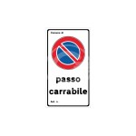 CARTELLO  PASSO CARRABILE 250X450