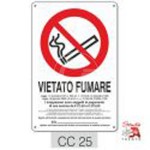 CARTELLO PVC "VIETATO FUMARE" 20X30CM