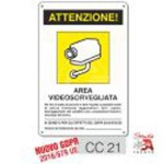 CARTELLO PVC "AREA VIDEOSORVEGLIATA"