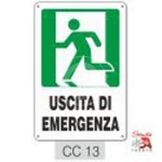 CARTELLO PVC "USCITA DI EMERGENZA SX"