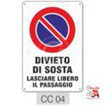 CARTELLOPVC "DIVIETO SOSTA LASCIARE LIB