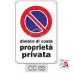 CARTELLO PVC "DIVIETO DI SOSTA PROPRIETÀ