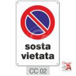 CARTELLO PVC "SOSTA VIETATA" 20X30CM