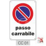 CARTELLO PVC "PASSO CARRABILE"